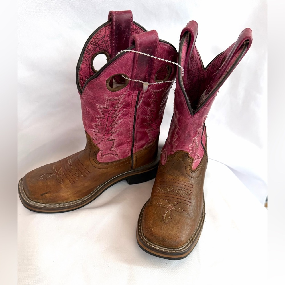 SMOKY MOUNTAIN Pink Vintage Cowboy Boots (Size 9.5 R)